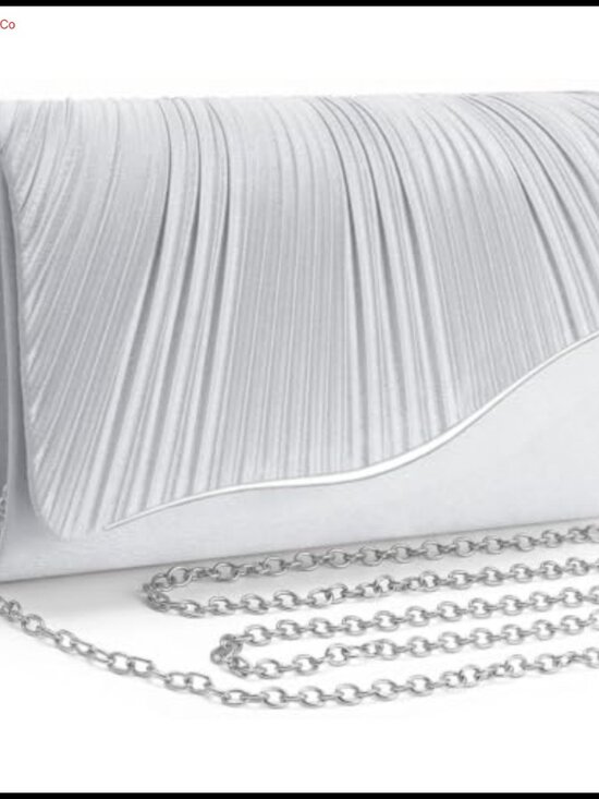Handbags - Satin Evening Clutch with Detachable Chain Strap Formal Purse for Wedding